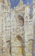 Claude Monet The sun of the main entrance of the Rouen Cathedral painting